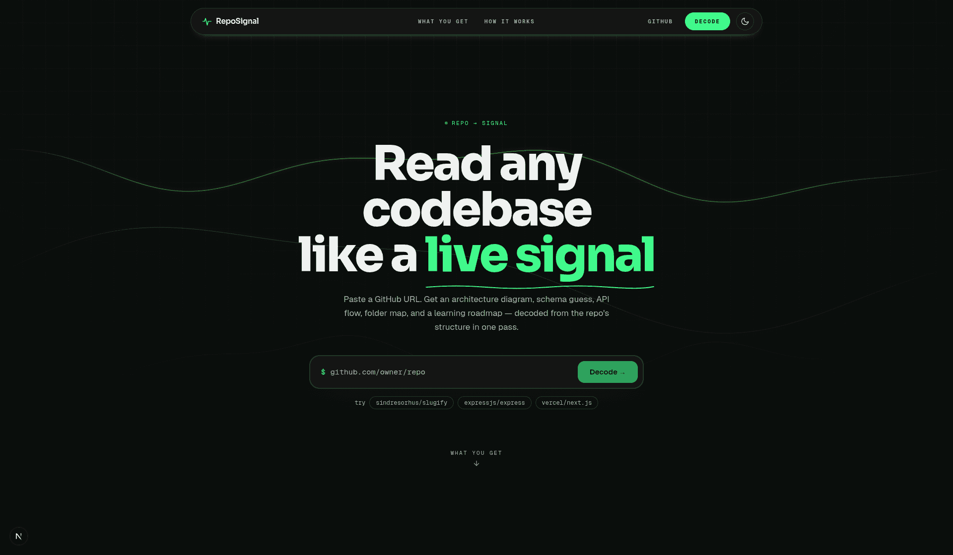 RepoSignal — project screenshot