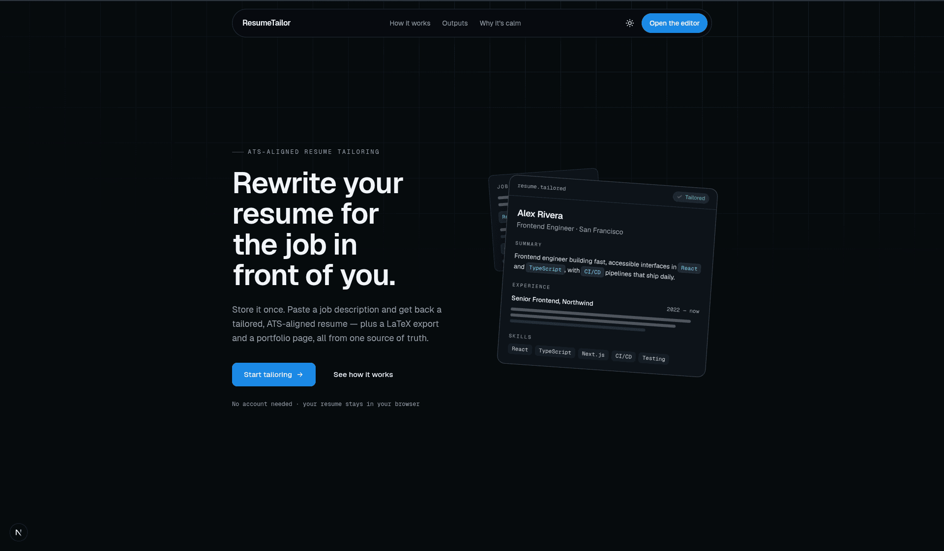 ResumeTailor — project screenshot